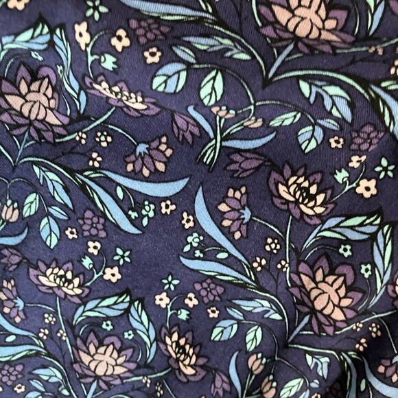 Aeropostale Blue Floral Jumpsuit with Elastic Waist XS - Picture 5 of 6